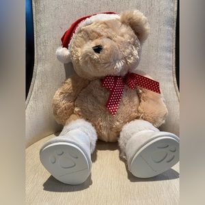 Build-A-Bear Stuffed Toy with Santa Hat and White Boots